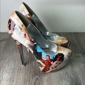 Shoe Republic LA Cream Artistic Heels